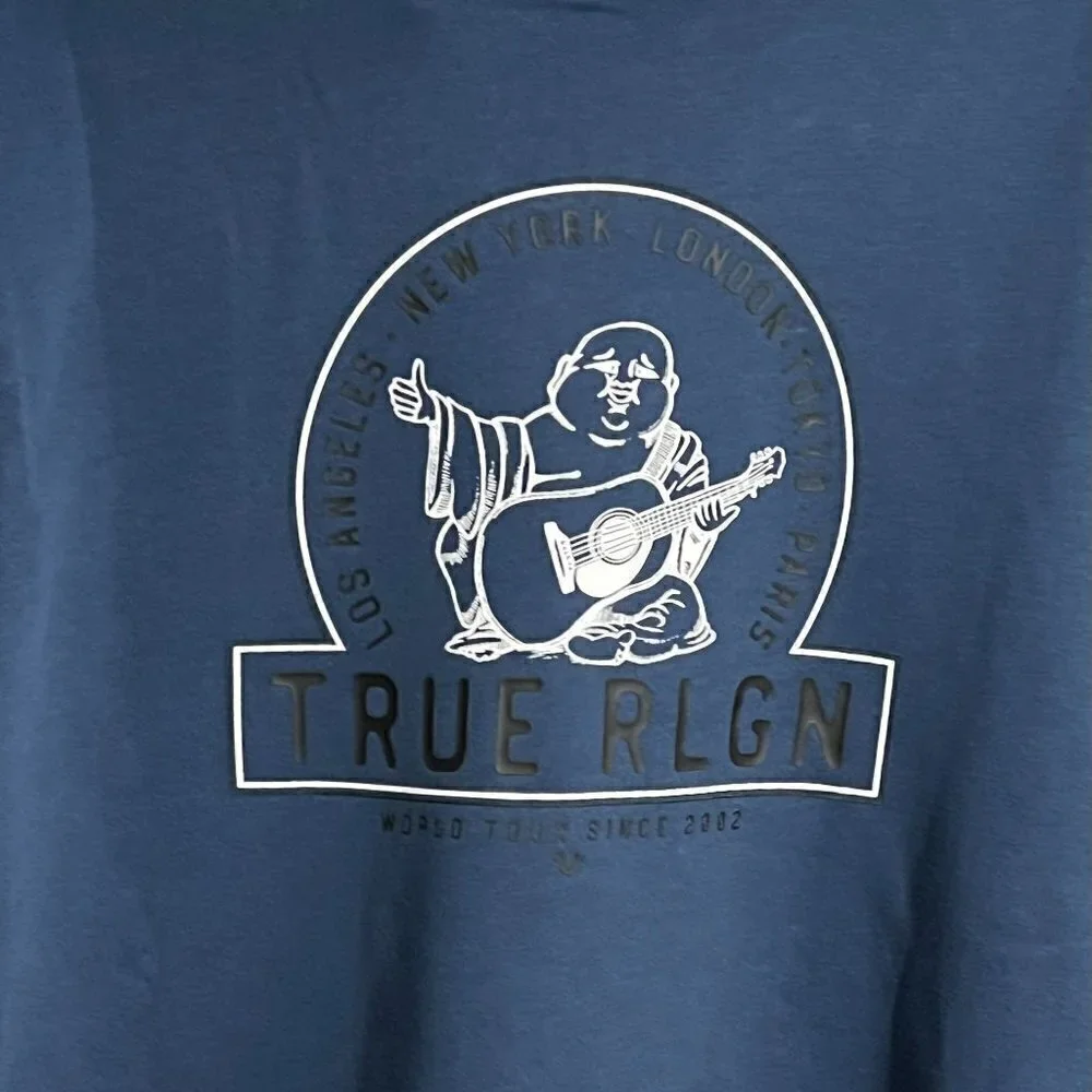 Religion BUDDHA ZIP HOODIE In Navy Blue Size XL